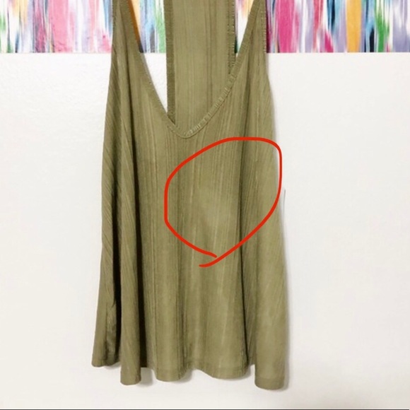 Free People intimately green deep v-neck tank NWT - Picture 5 of 6